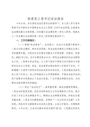 3篇2023-2024年度乡镇街道党工委书记述法报告.docx