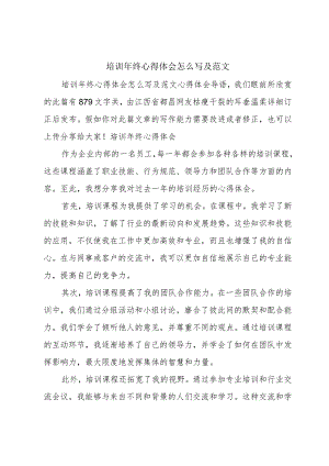 培训年终心得体会怎么写及范文.docx