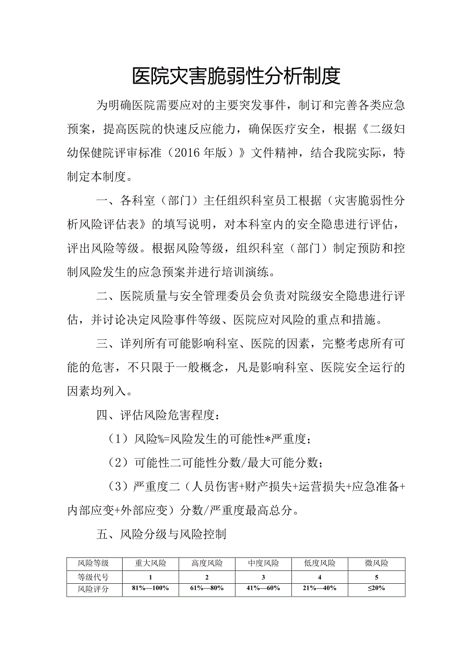 医院灾害脆弱性分析制度.docx_第1页