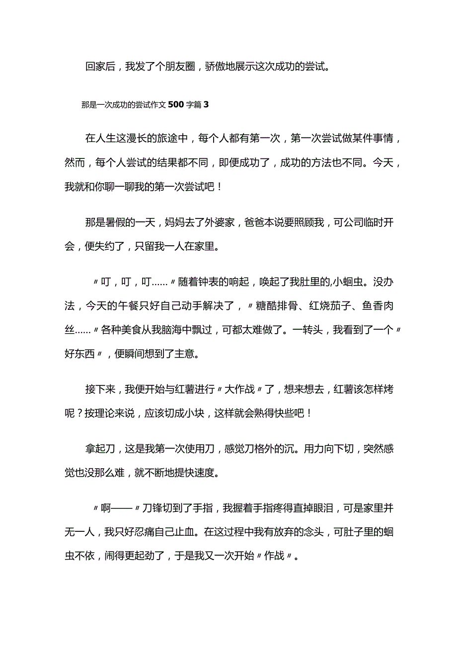 那是一次成功的尝试 作文68篇全套.docx_第3页