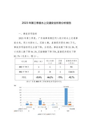 2023年第三季度水上交通安全形势分析报告.docx