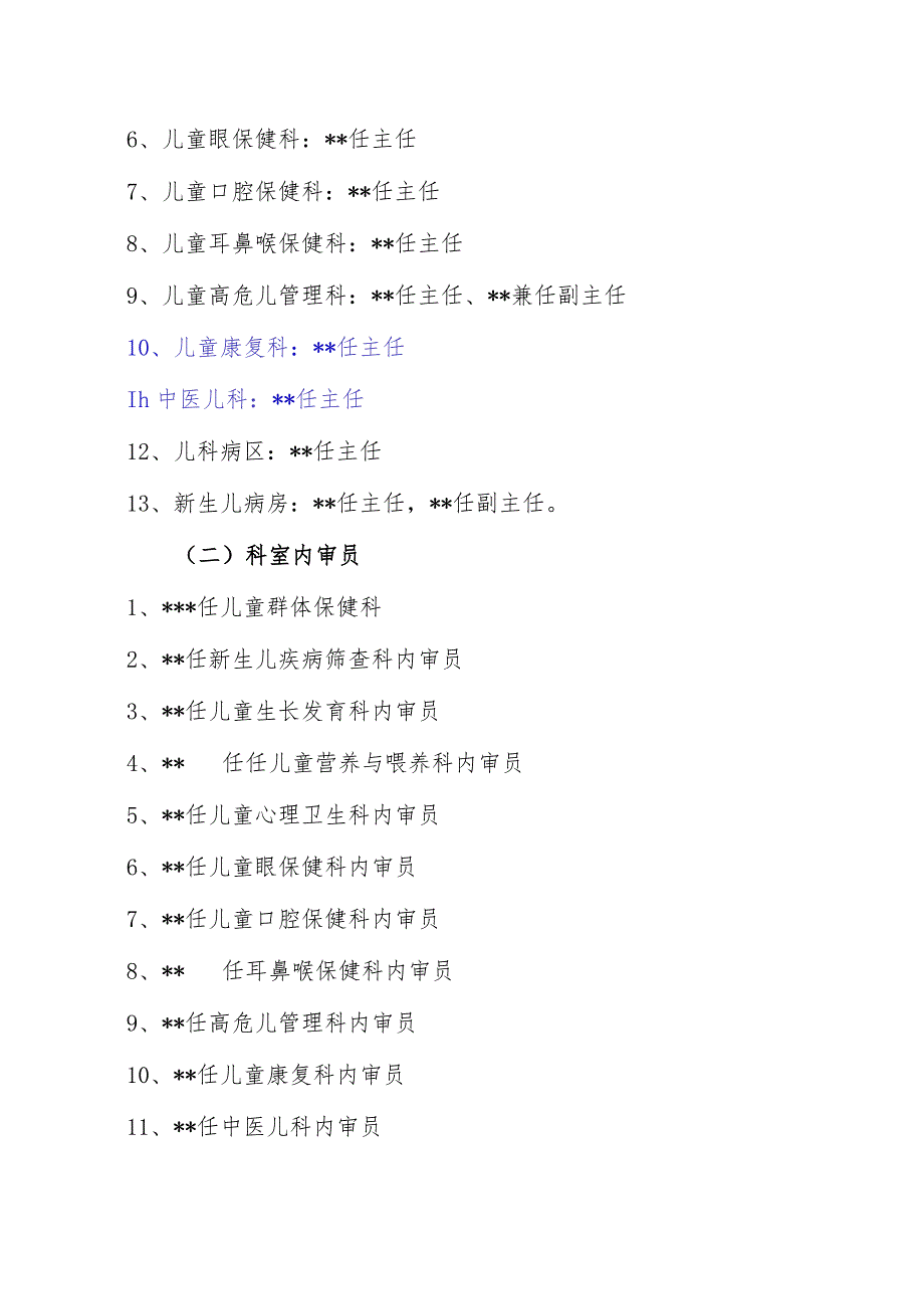 妇幼保健院关于调整部分科室岗位任职人员及增设内审员的通知.docx_第3页