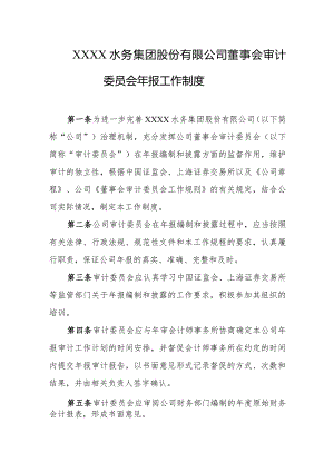 水务集团股份有限公司董事会审计委员会年报工作制度.docx