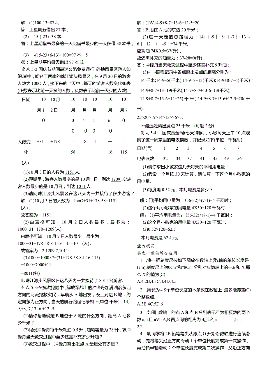 冀教版七年级上册 第一章 有理数章末归纳总结和综合训练（无答案）.docx_第2页