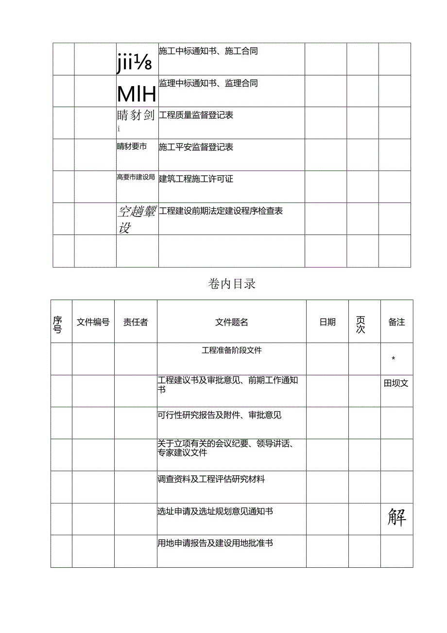 建筑工程档案卷内目录.docx_第2页