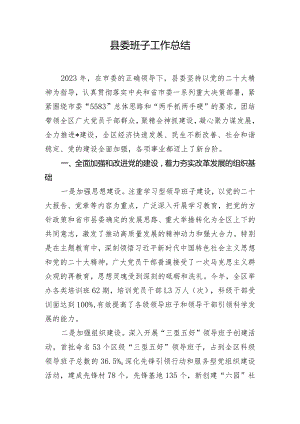 县委班子工作总结.docx