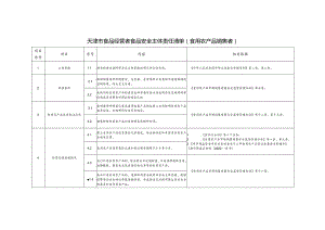 天津市食品经营者食品安全主体责任清单（食用农产品销售者）.docx