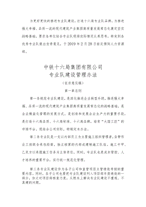 专业队建设管理办法-征求意见稿.docx