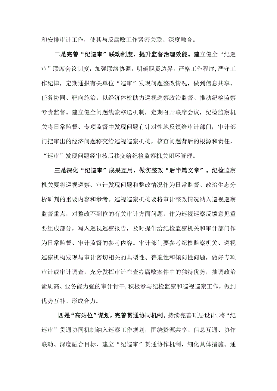 推动纪巡审贯通组合拳协同发力 释放叠加效应提升监督质效.docx_第3页