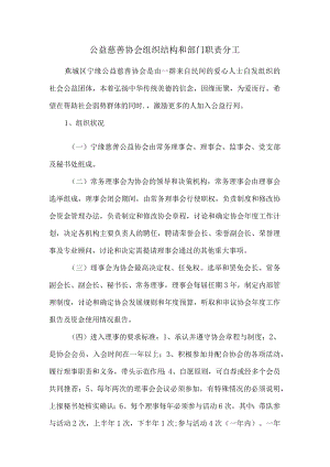 公益慈善协会组织结构和部门职责分工.docx