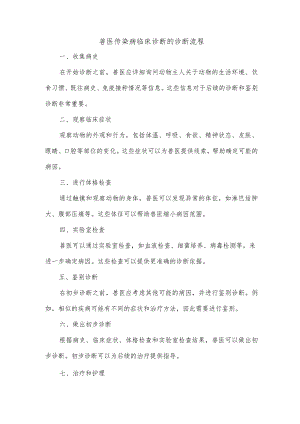 兽医传染病临床诊断的诊断流程.docx