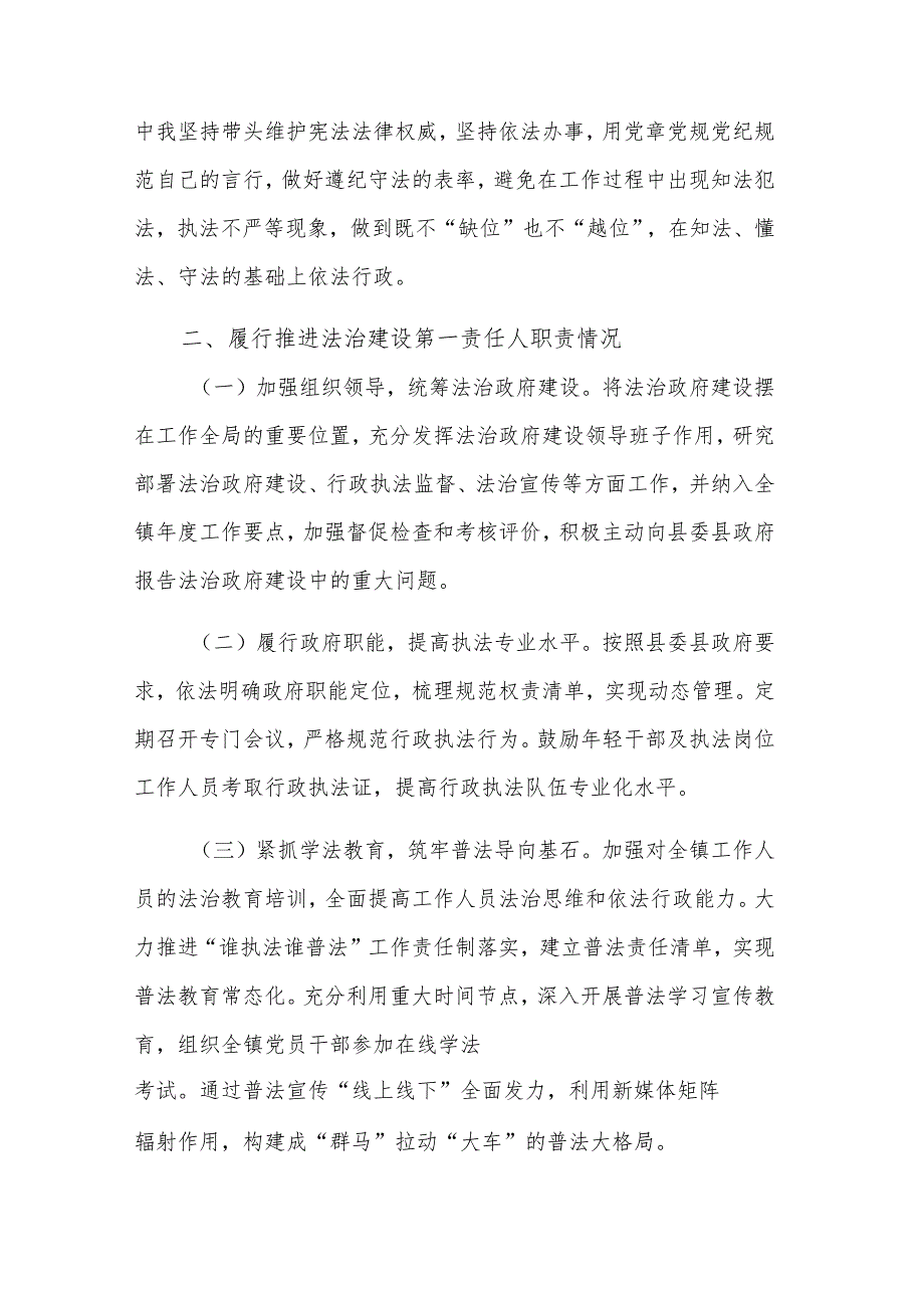 2024年度镇委副书记、镇长述法报告3篇.docx_第2页