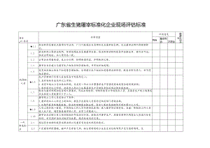 广东省生猪屠宰标准化企业现场评估标准.docx