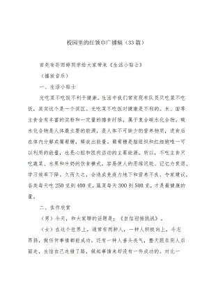 校园里的红领巾广播稿（33篇）.docx