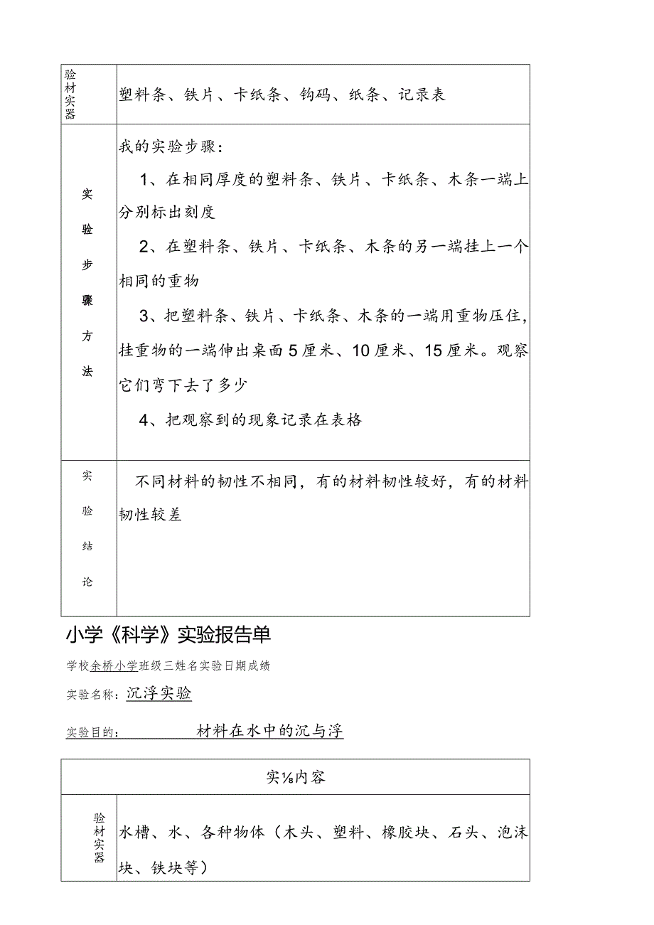 小学三年级科学实验报告单.docx_第3页