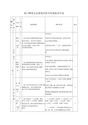 部门整体支出绩效评价共性指标评分表.docx