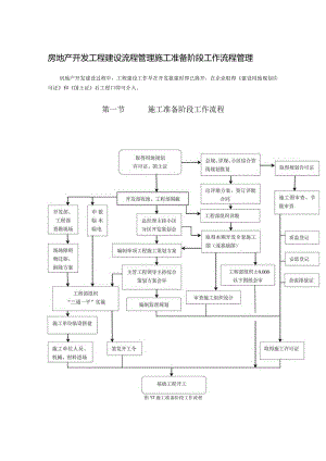 房地产开发工程建设流程管理施工准备阶段工作流程管理.docx