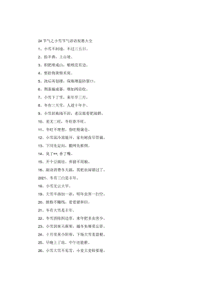 【精选】24节气之小雪节气谚语祝福大全.docx