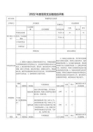 2022年度项目支出绩效自评表.docx