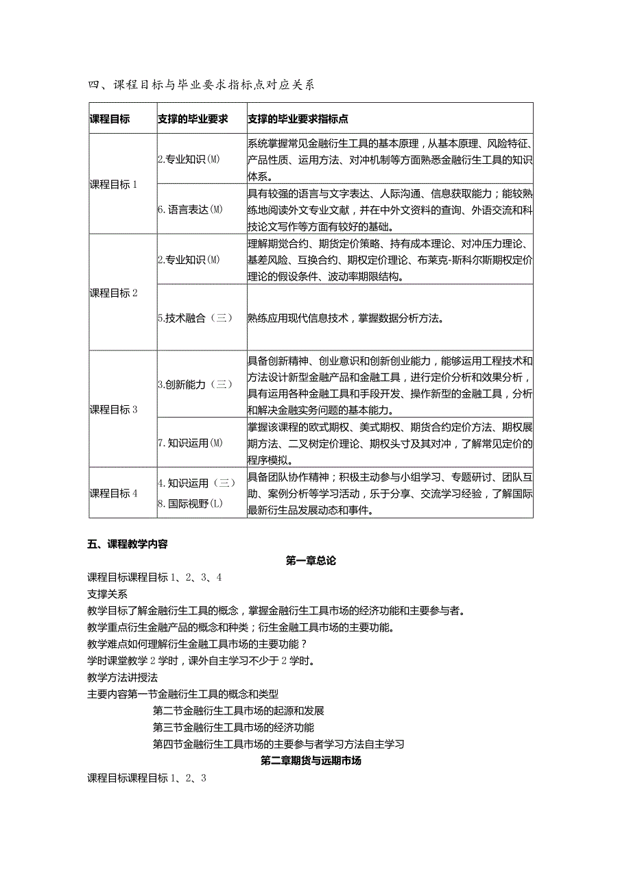 《金融衍生工具》教学大纲.docx_第2页