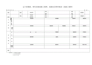 辽宁省教授、研究员级高级工程师、高级农艺师审核表高级工程师.docx