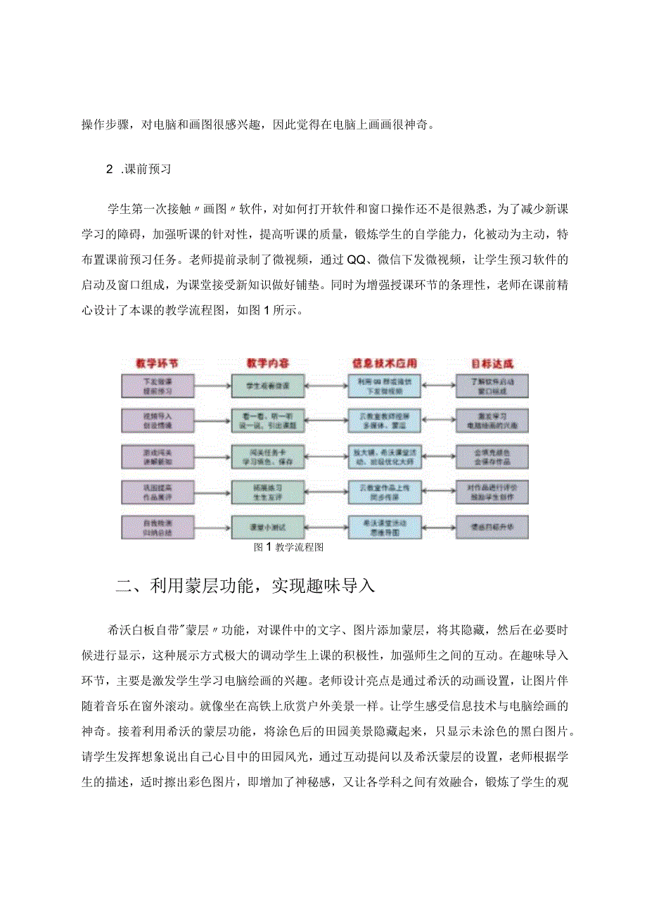 交互式电子白板让信息技术课堂更高效有趣——以小学信息技术《田园处处景色美》为实践探究案例论文.docx_第2页