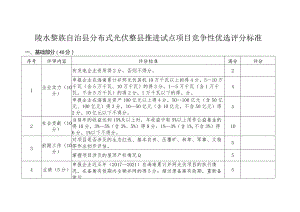 陵水黎族自治县分布式光伏整县推进试点项目竞争性优选评分标准.docx