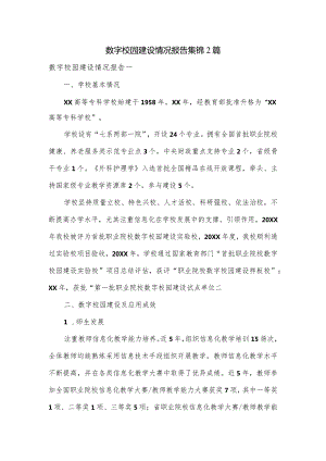 数字校园建设情况报告集锦2篇.docx