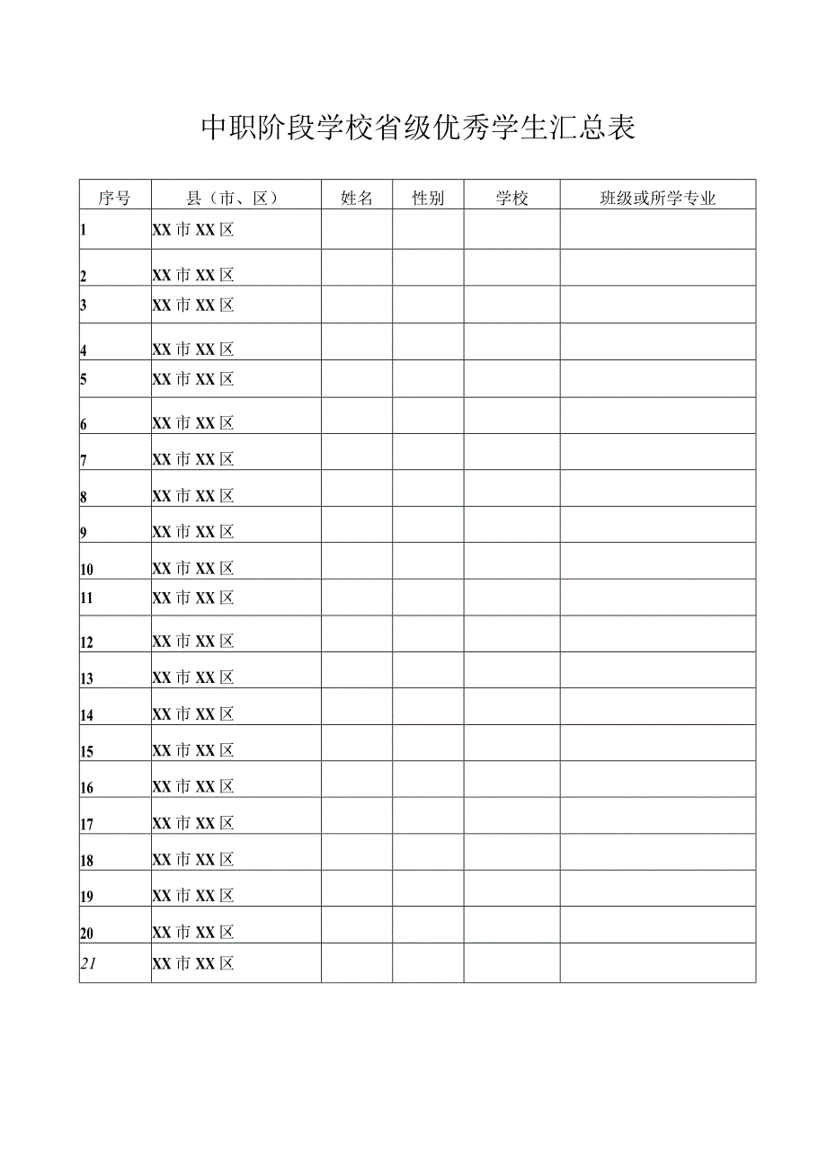 XX区职业中等专业学校关于202X学年度学生评优（省级）结果公示（2024年）.docx_第2页