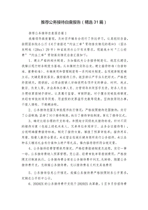 推荐公务接待自查报告（精选31篇）.docx