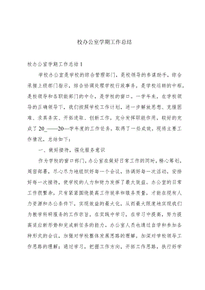 校办公室学期工作总结.docx