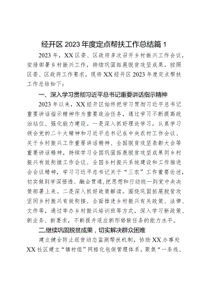 经开区2023年度定点帮扶工作总结2篇.docx