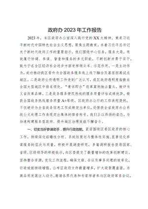 政府办2023年工作总结报告.docx