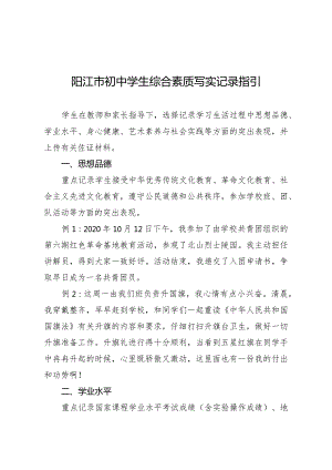 阳江市初中学生综合素质评价实施方案附件.docx