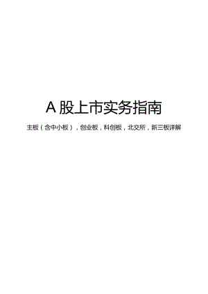 2024A股上市操作指南.docx