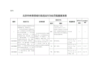 北京市体育领域行政违法行为处罚裁量基准表.docx