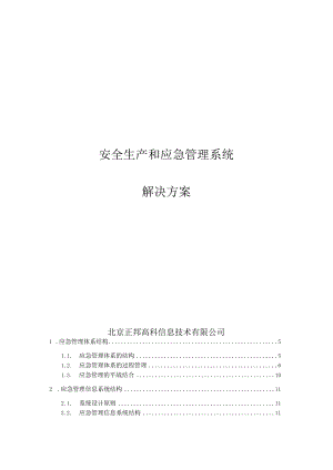 某信息技术公司安全生产和应急管理系统解决方案.docx