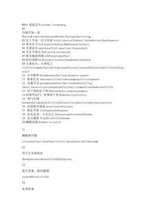 小学100个中国成语俗语的英文翻译.docx