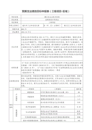 预算支出绩效目标申报表三级项目-区域.docx