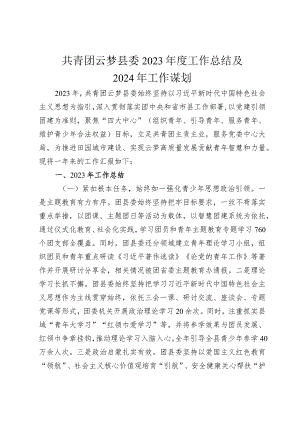 共青团2023年度工作总结及2024年工作谋划.docx