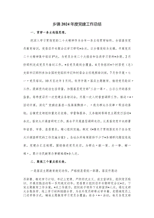 乡镇2024年度党建工作总结.docx