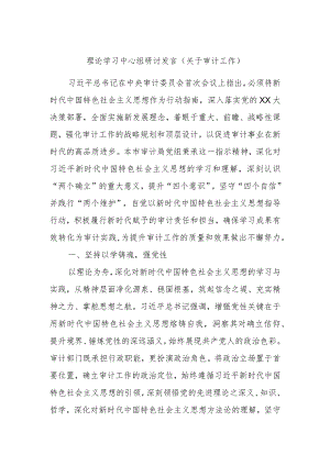 理论学习中心组研讨发言（关于审计工作）.docx