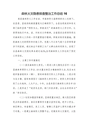 森林火灾隐患排查整治工作总结16.docx