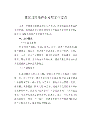 某某县粮油产业发展工作要点.docx