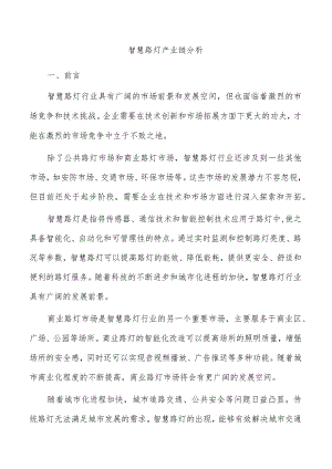 智慧路灯产业链分析.docx