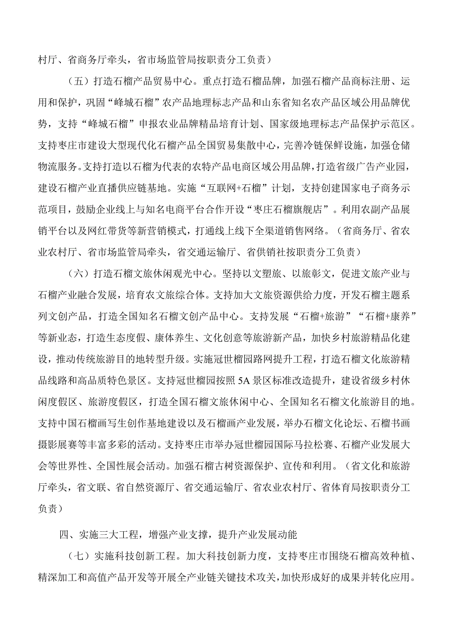 山东省人民政府办公厅关于支持枣庄石榴产业高质量发展的意见.docx_第3页