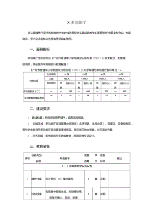 广州市初中教育多功能厅教育装备配置指南.docx