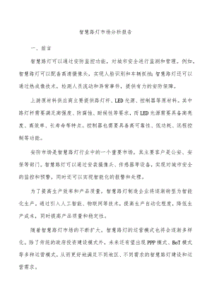 智慧路灯市场分析报告.docx