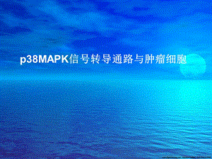 p38MAPK信号转导通路与肿瘤细胞.ppt.ppt