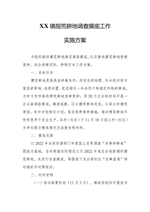 XX镇撂荒耕地调查摸底工作实施方案.docx